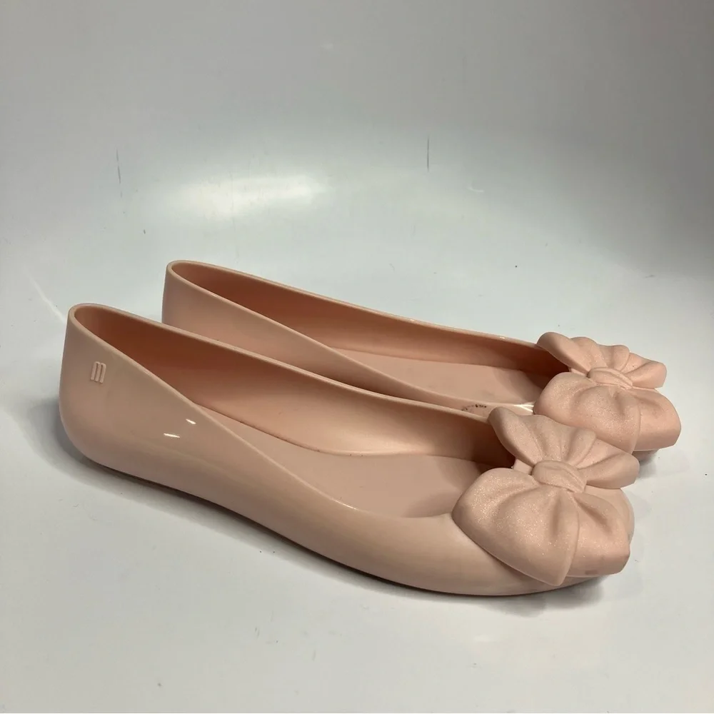 Melissa‎ bow jelly flats pink size 10